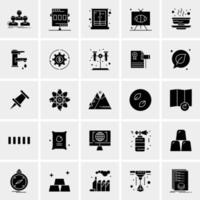 25 iconos de negocios universales vector ilustración de icono creativo para usar en proyectos relacionados con la web y dispositivos móviles