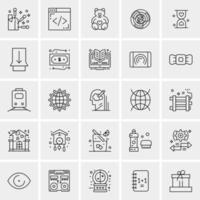 25 iconos de negocios universales vector ilustración de icono creativo para usar en proyectos relacionados con la web y dispositivos móviles