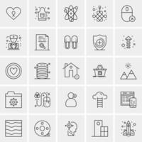 25 iconos de negocios universales vector ilustración de icono creativo para usar en proyectos relacionados con la web y dispositivos móviles