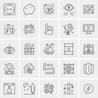 25 iconos de negocios universales vector ilustración de icono creativo para usar en proyectos relacionados con la web y dispositivos móviles