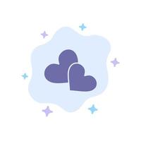 Heart Love Loves Wedding Blue Icon on Abstract Cloud Background vector