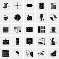 25 iconos de negocios universales vector ilustración de icono creativo para usar en proyectos relacionados con la web y dispositivos móviles