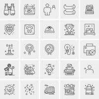 25 iconos de negocios universales vector ilustración de icono creativo para usar en proyectos relacionados con la web y dispositivos móviles