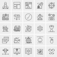 25 iconos de negocios universales vector ilustración de icono creativo para usar en proyectos relacionados con la web y dispositivos móviles