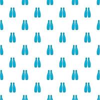 Fins for diving pattern, cartoon style vector