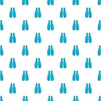 Fins for diving pattern, cartoon style vector