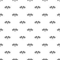 Crossed chequered flags pattern, simple style vector