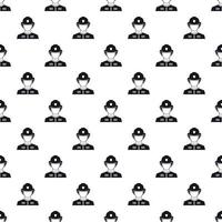 Firefighter pattern, simple style vector