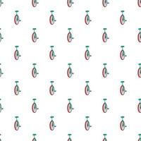 Unicycle pattern, cartoon style vector