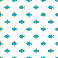 Fish pattern, cartoon style vector