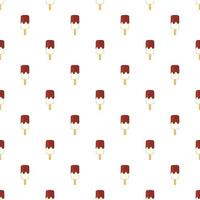Ice cream with chocolate sauce on a stick pattern vector