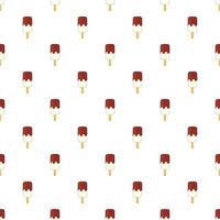 Ice cream with chocolate sauce on a stick pattern vector