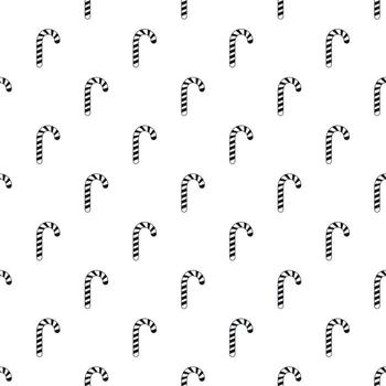 Candy cane pattern, simple style vector