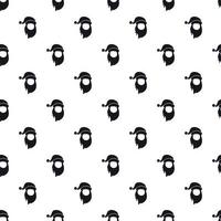 Santa hat and beard pattern, simple style vector