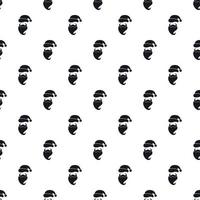 Santa Claus face pattern, simple style vector