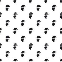 Santa Claus face pattern, simple style vector