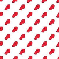 Whistle of referee pattern, cartoon style vector