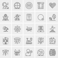 25 iconos de negocios universales vector ilustración de icono creativo para usar en proyectos relacionados con la web y dispositivos móviles