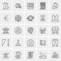 25 iconos de negocios universales vector ilustración de icono creativo para usar en proyectos relacionados con la web y dispositivos móviles