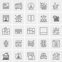 25 iconos de negocios universales vector ilustración de icono creativo para usar en proyectos relacionados con la web y dispositivos móviles