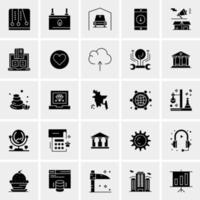 25 iconos de negocios universales vector ilustración de icono creativo para usar en proyectos relacionados con la web y dispositivos móviles