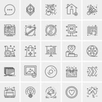 25 iconos de negocios universales vector ilustración de icono creativo para usar en proyectos relacionados con la web y dispositivos móviles