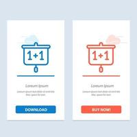 Chart Education Presentation School  Blue and Red Download and Buy Now web Widget Card Template vector