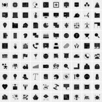conjunto de 100 iconos universales vector