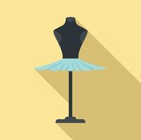 Ballerina dress icon flat vector. Princess ballet dress vector