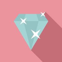 Bonus diamond icon, flat style vector