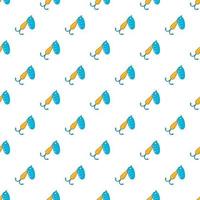 Hook for catching fish pattern, cartoon style vector