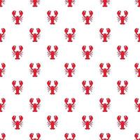 Lobster pattern, cartoon style vector