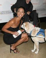 Eva LaRue and guide dog arriving at the 4th Annual Los Angeles Gala for the Christopher and Dana Reeve Foundation, at the Beverly Hilton Hotel, in Beverly Hills, CA December 2, 2008 photo