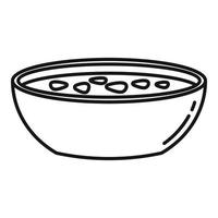 Morning cereal flakes icon, outline style vector