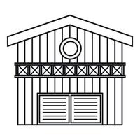 Barn for animals icon, outline style vector