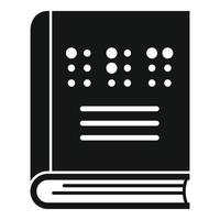 Book for blind icon, simple style vector