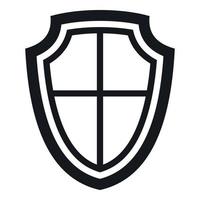 Shield icon in simple style vector