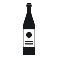 Wine bottle icon, simple style vector