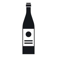 Wine bottle icon, simple style vector