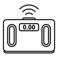 Rate smart scales icon, outline style vector