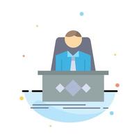 game Boss legend master CEO Flat Color Icon Vector