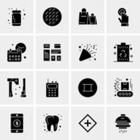 16 iconos de negocios universales vector ilustración de icono creativo para usar en proyectos relacionados con la web y dispositivos móviles