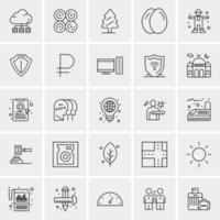 25 iconos de negocios universales vector ilustración de icono creativo para usar en proyectos relacionados con la web y dispositivos móviles