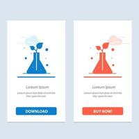 Science Flask Trees  Blue and Red Download and Buy Now web Widget Card Template vector