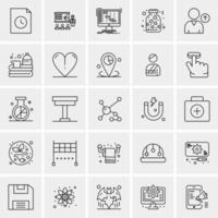 25 iconos de negocios universales vector ilustración de icono creativo para usar en proyectos relacionados con la web y dispositivos móviles