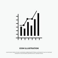 Graph Analytics Business Diagram Marketing Statistics Trends solid Glyph Icon vector