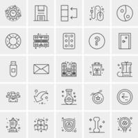 25 iconos de negocios universales vector ilustración de icono creativo para usar en proyectos relacionados con la web y dispositivos móviles