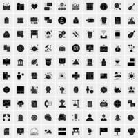 Set of 100 Universal Icons vector