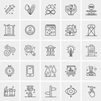 25 iconos de negocios universales vector ilustración de icono creativo para usar en proyectos relacionados con la web y dispositivos móviles