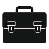 Tax inspector briefcase icon, simple style vector